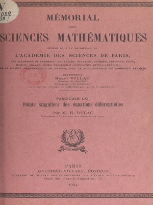 cover image of Points singuliers des équations différentielles